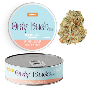 Pink Gas Strain indica THC CBD BUDS FLOWER UK